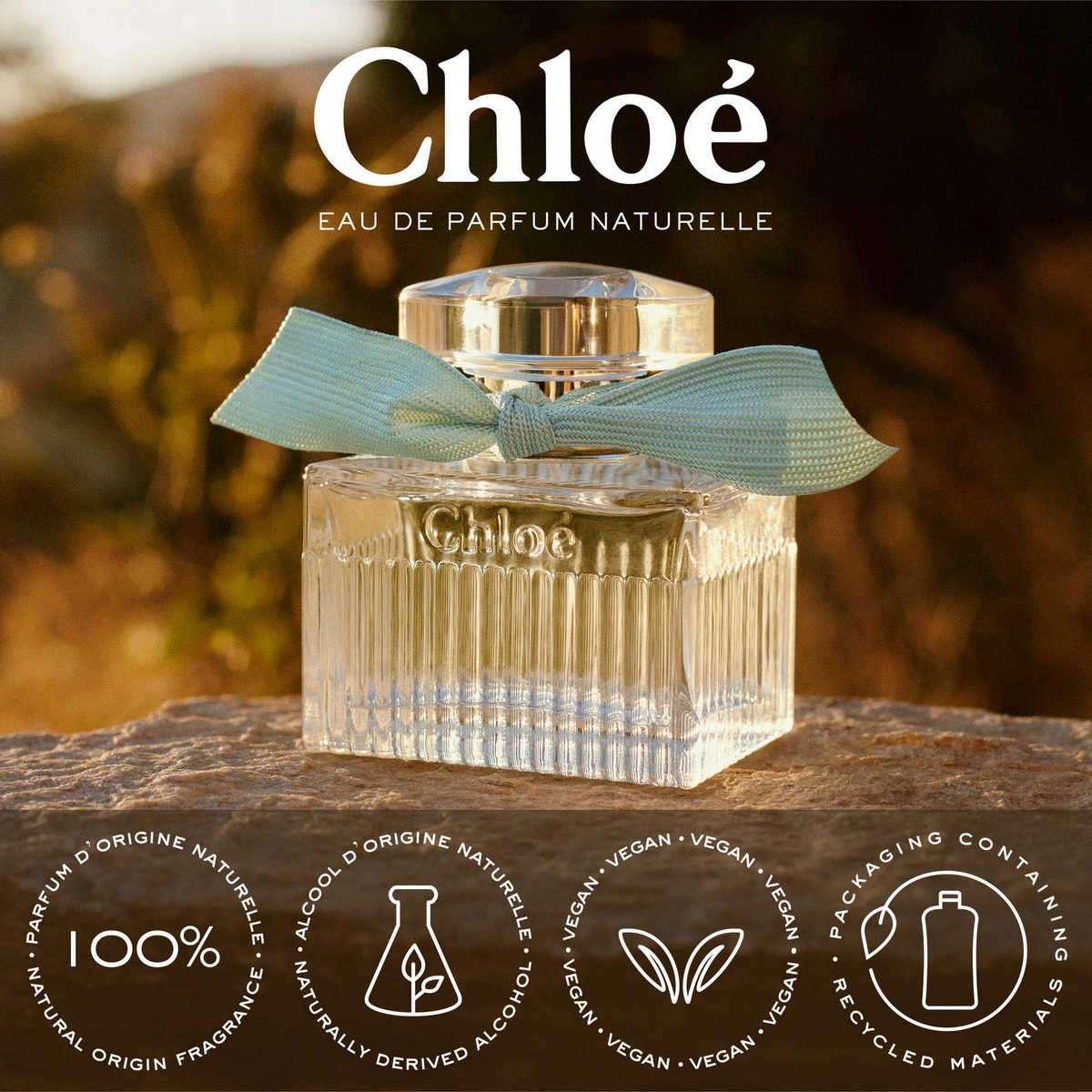 Miniature Chloe Eau De Parfum Naturelle 5ml bottle with elegant packaging and floral design on the label.