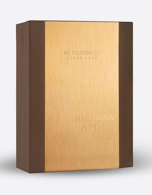 Al Haramain Amber Oudh Gold Edition Eau de Parfum for men and women, 60ml bottle with gold accents and amber fragrance.