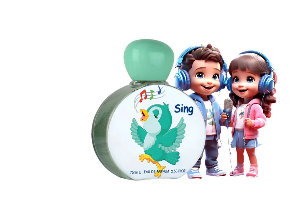 Lattafa Pride Sing Eau De Parfum for kids, 75ml, featuring a colorful bottle with playful design and child-friendly fragrance.