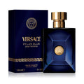 Versace Dylan Blue Pour Homme Eau de Toilette bottle for men, featuring sleek design and blue fragrance packaging.