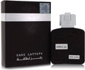 Lattafa Ramz Eau De Parfum 100ml unisex bottle with elegant design, showcasing the fragrance and brand logo.