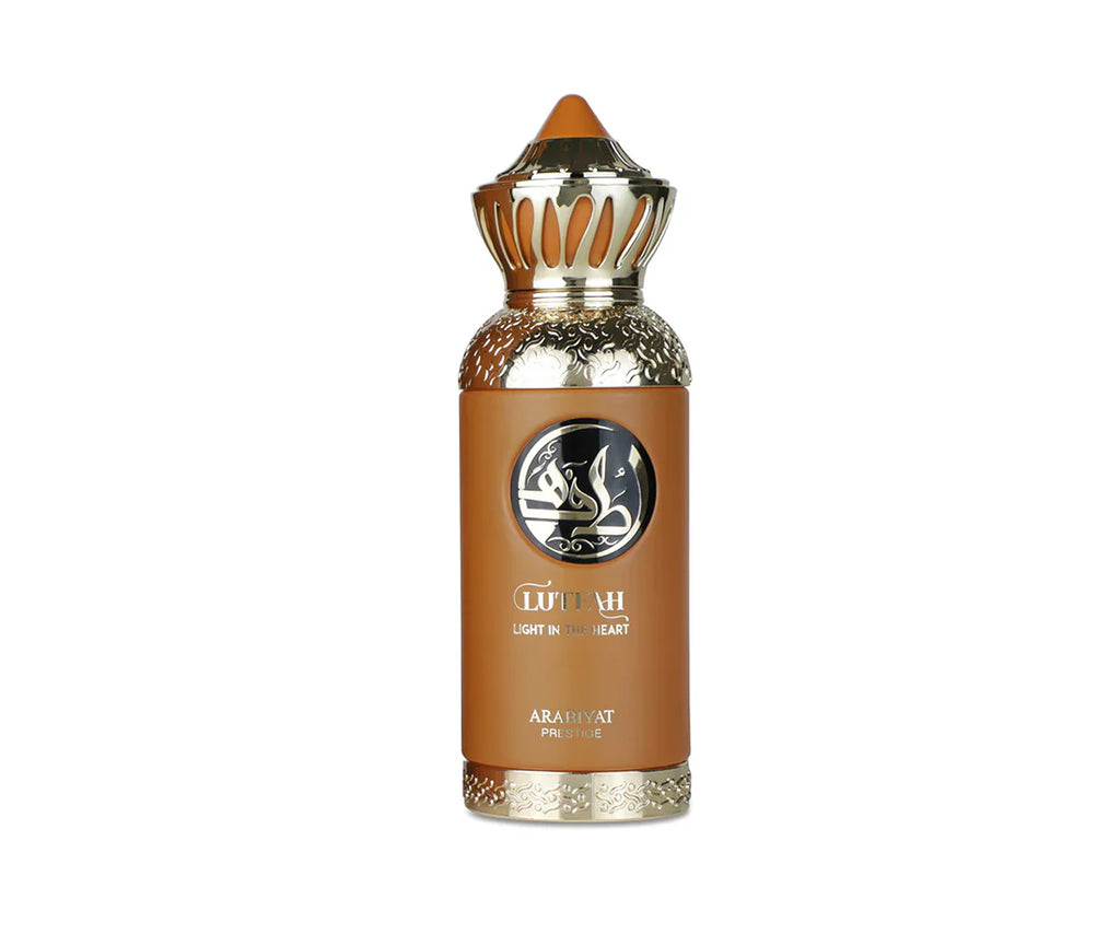 Arabiyat Prestige Lutfah Light Eau De Parfum for Men by Rini Deals, 80ml bottle with yellow design and elegant fragrance.